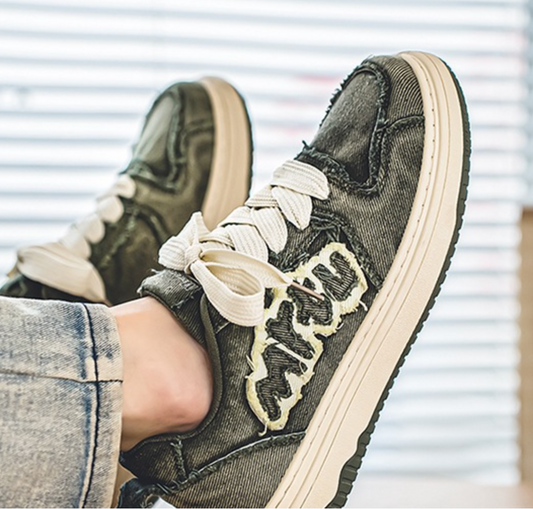 Denim Breathable Thick-soled Ins Trendy Casual Retro Canvas Shoes